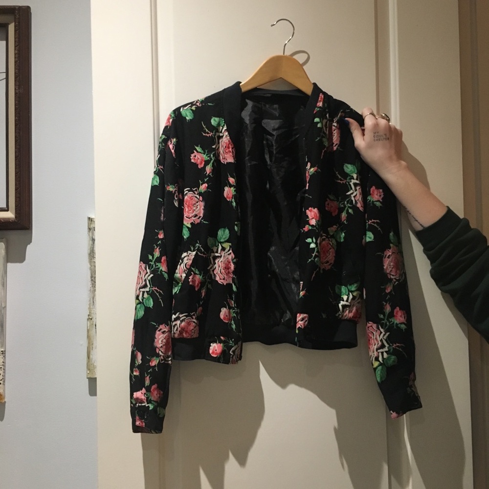 Floral track jacket